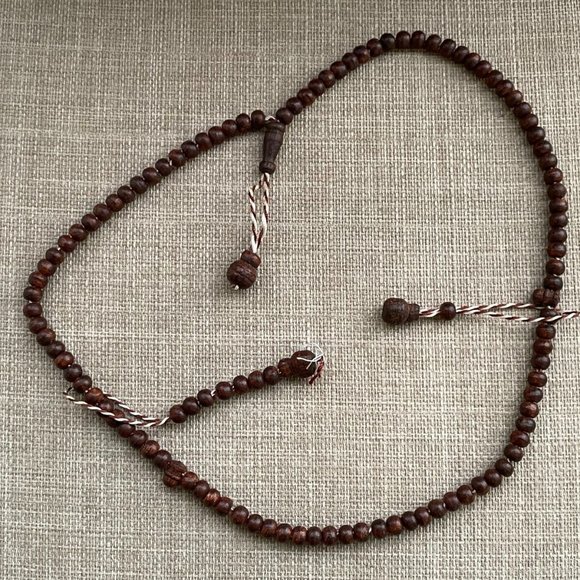 Tasbeeh Handmade Real Wood Dark Brown Beads Islamic Religious Beads Prayer Beads - Picture 2 of 10